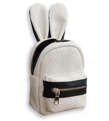 Summer Cute Rabbit Ears Straw Backpack-women-wanahavit-White-wanahavit