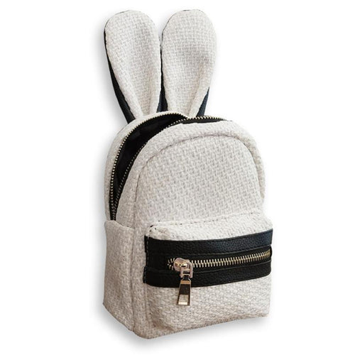 Load image into Gallery viewer, Summer Cute Rabbit Ears Straw Backpack-women-wanahavit-White-wanahavit
