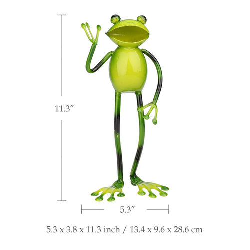 Load image into Gallery viewer, 4 Style Frog Shaped Iron Figurine-home accent-wanahavit-Greeting Frog-wanahavit
