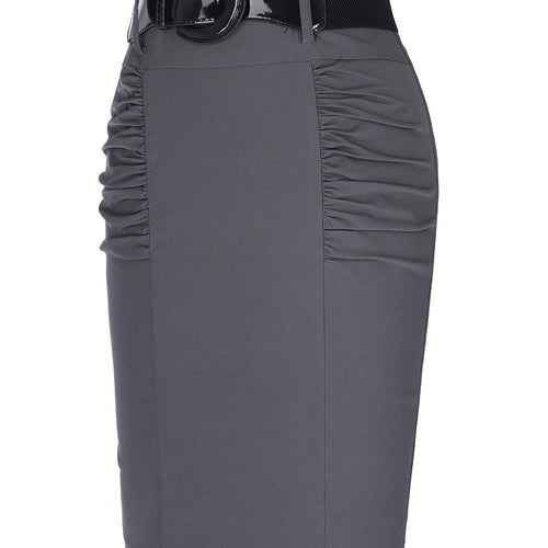 Sexy Pencil Office High Waist Skirt With Belt for women - wanahavit