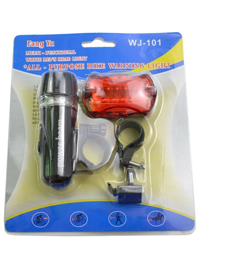 Cycling Light Bike Head Flash Front Light Rear Flashlight Warning Cycling Bicycle 5 LED Lamp Light Bicycle Light