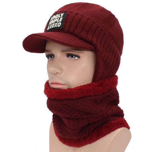 Load image into Gallery viewer, Winter Hat Scarf Skullies Beanies For Men Knitted Hat Women Mask Thick Balaclava Earflap Wool Bonnet Male Beanie Hats Cap
