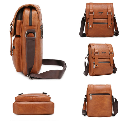 Load image into Gallery viewer, Man&#39;s Crossbody Shoulder Bag Large Capacity Leather Travel Tote Men Multi-function Messenger Bags New Arrivals
