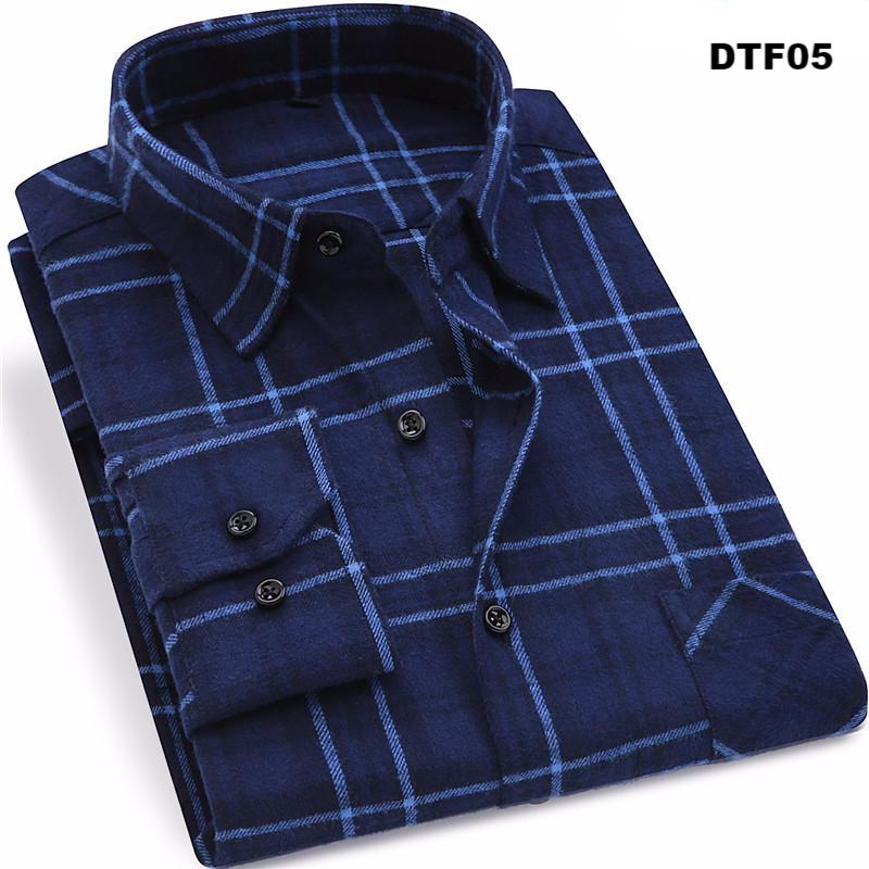 Flannel Plaid Casual Long Sleeve Shirt-men-wanahavit-DTF05-Asian size S-wanahavit