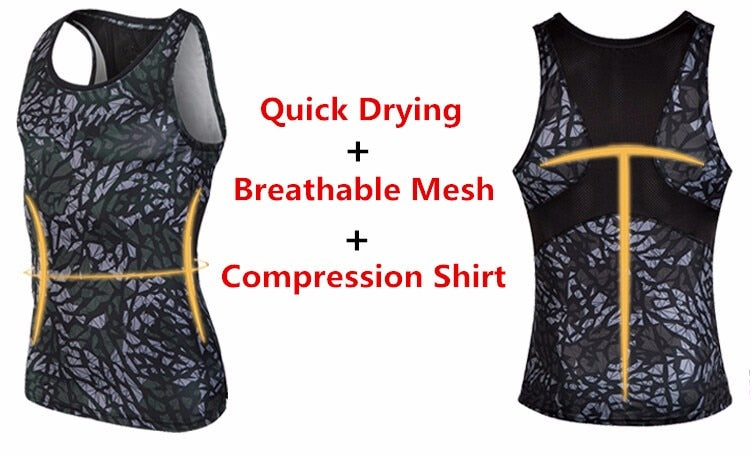 Reptile Skin Printed Bodybuilding Compression Shirt