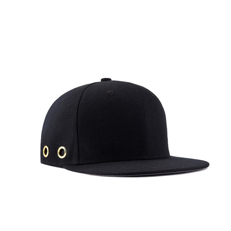 Solid Bone Snapback Caps Gorra Black Snapback Hats For Men Brand High Quality Unisex Black Hip Hop Baseball Cap