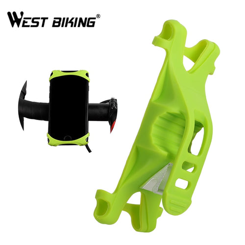 Load image into Gallery viewer, Silicone Bike Phone Holder 4.0-5.5 inch Smart Mobile Phone Bike Mount Bracket GPS Phone Stand Bicycle Phone Holder
