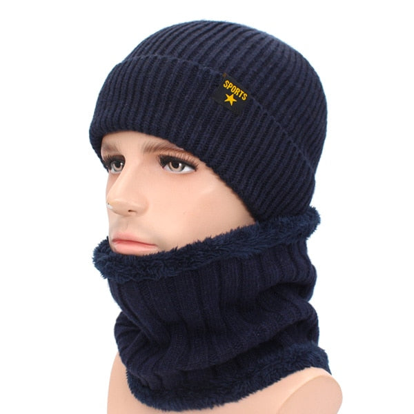 Brand Winter Hat Knitted Hat Scarf Skullies Beanies Men Winter Beanies For Men Women Gorras Wool Bonnet Mask Male Hat Cap