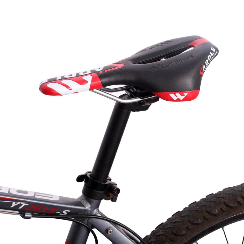 Bicycle Saddle Skidproof Bike Saddle Seat Cushion MTB Hollow  Road Mountain Red Cycling Bicycle Bike Saddle