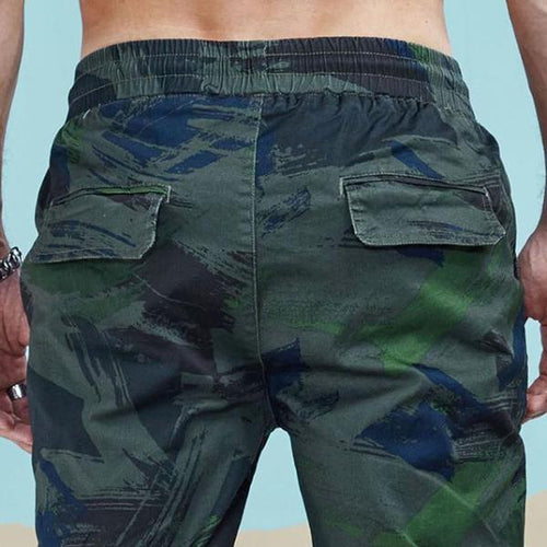 Load image into Gallery viewer, Camouflage Cotton Twill Tapered Jogger Pants-men fashion &amp; fitness-wanahavit-DarkGreen-28-wanahavit
