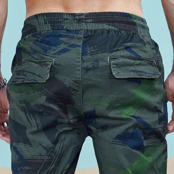 Camouflage Cotton Twill Tapered Jogger Pants-men fashion & fitness-wanahavit-DarkGreen-28-wanahavit