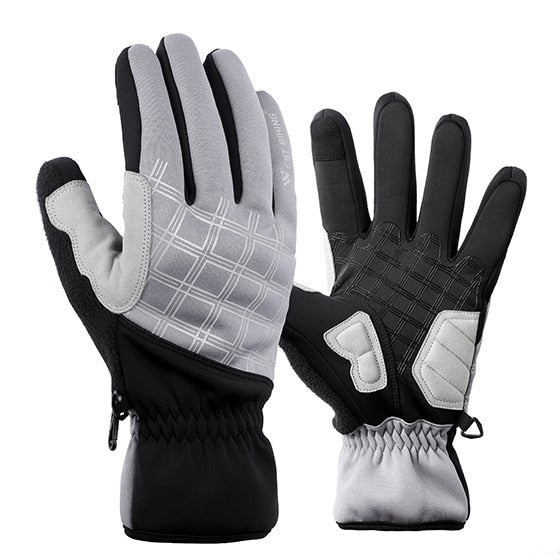 Winter Thermal Gloves Cycling Skiing Full Finger Gloves Outdoor Sports Waterproof Touch-screen Ski Snow Gloves