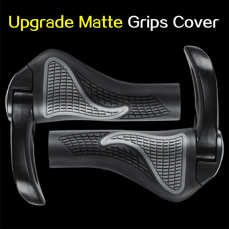 Bike Grips Rubber Cover Non-slip MTB Bike Handlebar Grip Aluminum Alloy Bicycle Accessories Cycling Handle Bar Grips