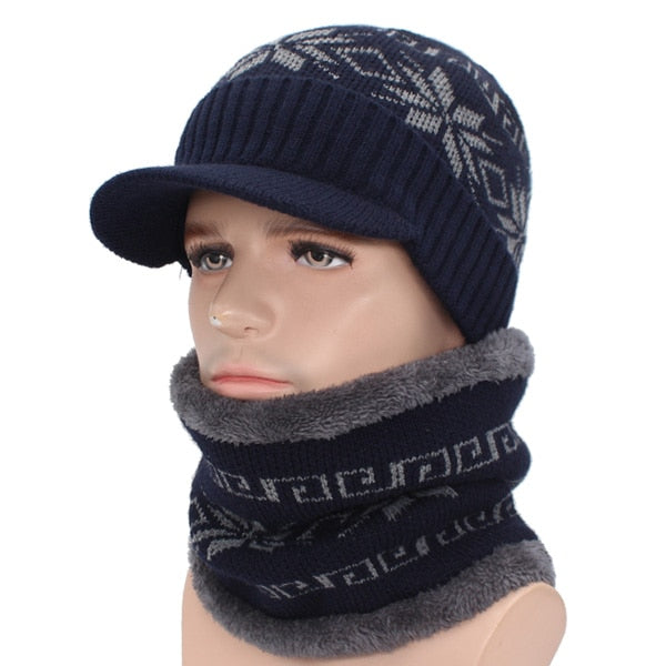 Skullies Beanies Men Knitted Hat Scarf Winter Hats For Women Male Caps Gorras Bonnet Mask Warm Sport Cheap Beanie Hats