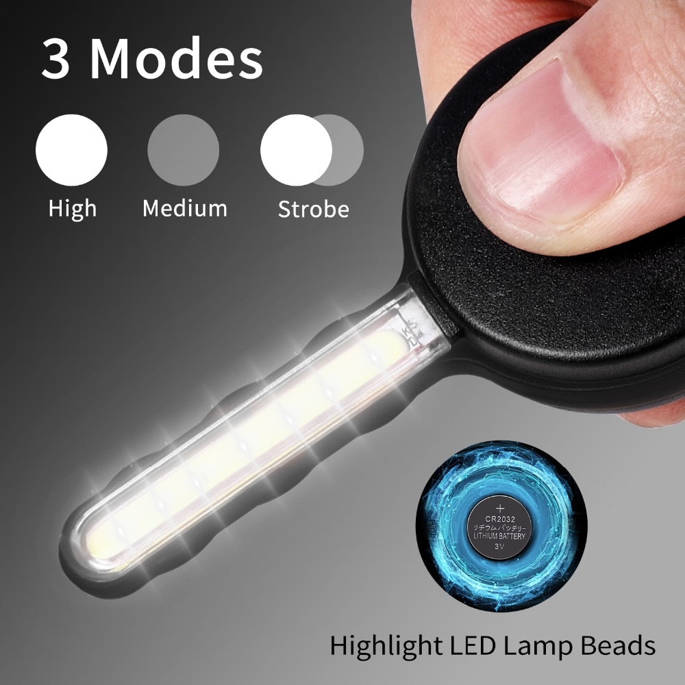 Mini LED Flashlight Key Light Outdoor Sport Camping Hiking Night Emergency Tool Lamp Key Shape Key Chain Ring Light