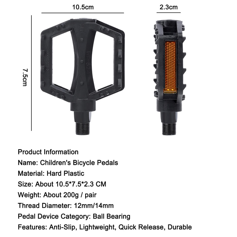 Bicycle Pedals Ultralight Anti-Slip Kids Bike Pedals Bike Accessories Ball Bear 9/16 1/2 Children Cycling Bike Pedal