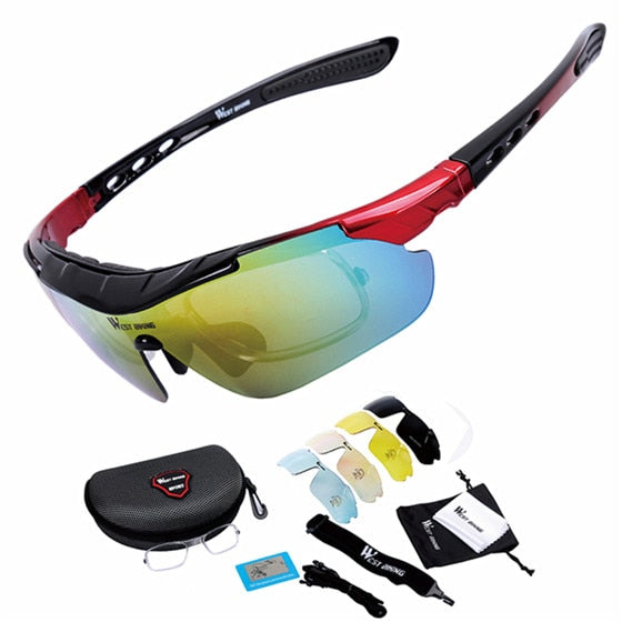 Cycling Glasses Polarized Glasses 5 lens Outdoor Bicycle Sunglasses MTB Road Bike Ciclismo Men Women Cycling Eyewear