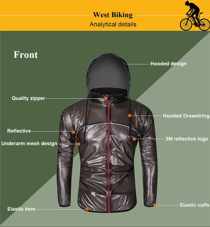 Waterproof Windbreaker Light Rain mountain bike Raincoat Cycling Bike Bicicletas Raincoat Bicycle Rain Jacket Jersey