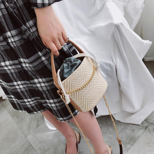 Japan Style Weaved Straw Tote Shoulder Bag for women - wanahavit