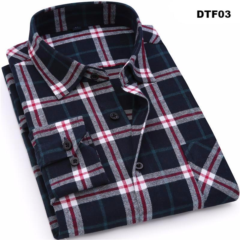 Flannel Plaid Casual Long Sleeve Shirt-men-wanahavit-DTF03-Asian size S-wanahavit