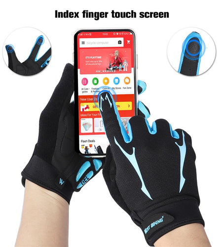 Breathable Cycling Gloves GEL Liquid Silicone Palm Non-slip Sports Full Finger Bicycle Glove Half Finger Bike Gloves