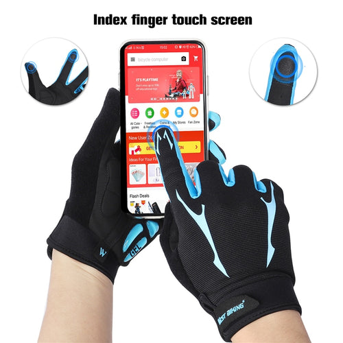 Load image into Gallery viewer, Breathable Cycling Gloves GEL Liquid Silicone Palm Non-slip Sports Full Finger Bicycle Glove Half Finger Bike Gloves
