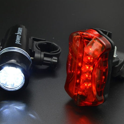 Load image into Gallery viewer, Cycling Light Bike Head Flash Front Light Rear Flashlight Warning Cycling Bicycle 5 LED Lamp Light Bicycle Light
