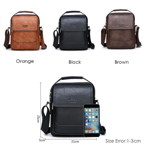 Load image into Gallery viewer, Handbags Business Men Bag New Fashion Men&#39;s Shoulder Bags High Quality Leather Casual Messenger Bag New Style
