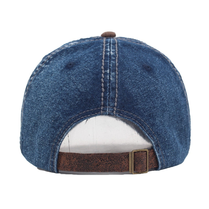 Washed Jeans Men Baseball Cap Snapback Hats Caps For Women Man Falt Bone Denim Gorras Casquette Male Dad Baseball Hat Cap