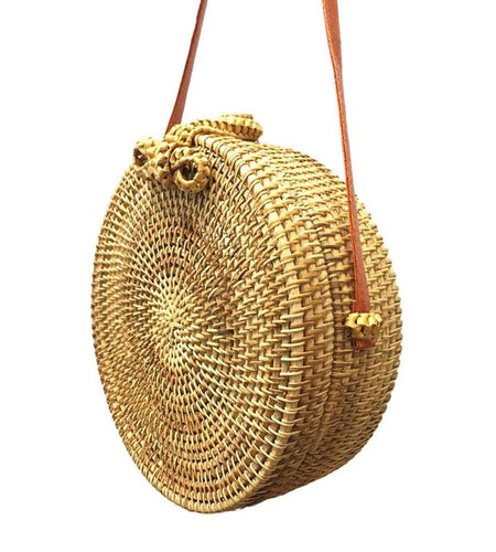 Bali Rattan Butterfly Buckle Shoulder Bag-women-wanahavit-wanahavit