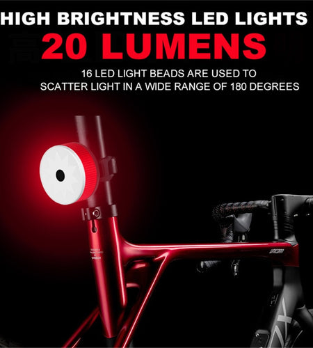 5 Modes Bicycle Tail Light USB Fast Charging Cycling Rear Taillight Lamp Bike Accessories Waterproof MTB Bike Light