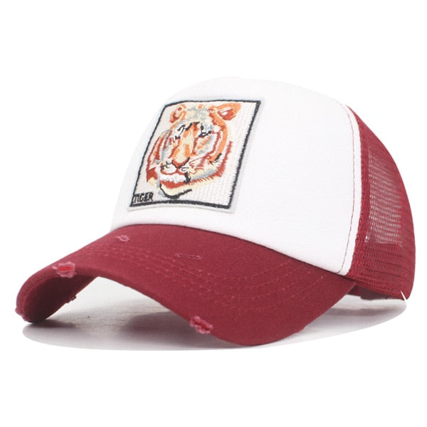 Fashion Baseball Cap Women Embroidery Animal Mesh Hats For Men Snapback Caps Gorras Bone Hip Hop Dad Casquette Hat Cap