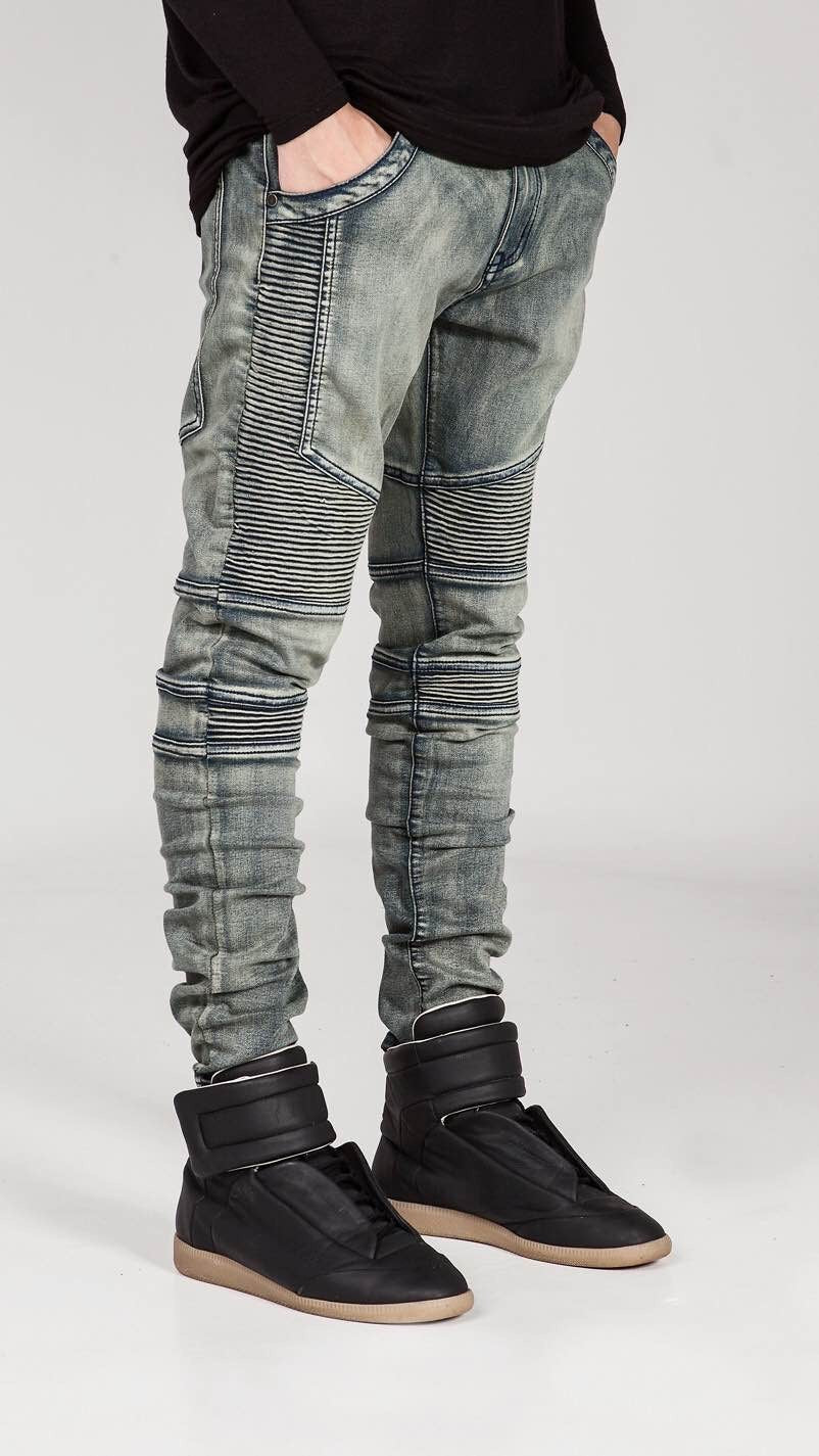 Hi-Street Ripped Slim Fit Biker Jeans-men-wanahavit-Gray-29-wanahavit