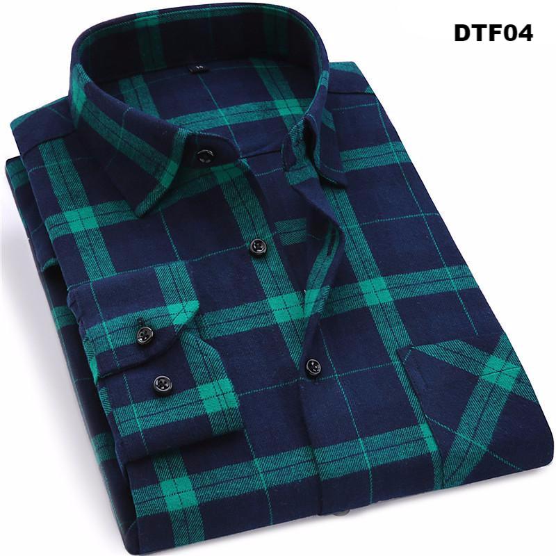 Flannel Plaid Casual Long Sleeve Shirt-men-wanahavit-DTF04-Asian size S-wanahavit