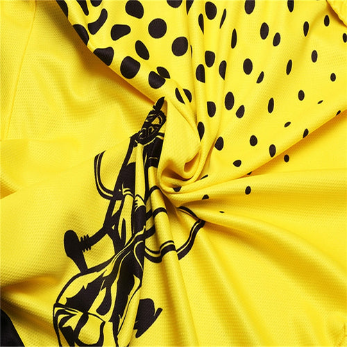 Load image into Gallery viewer, Bike Short Sleeve Team Women/Men Yellow Spandex Cycling Jersey Tops/Short Sleeve Bike Clothing Summer Cycling Jersey
