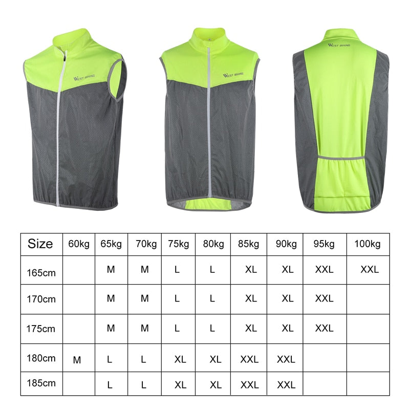 Reflective Cycling Vest Men Women Safety Bike Vests Sleeveless Breathable Quick Drying Bicycle Jacket Sports Vest