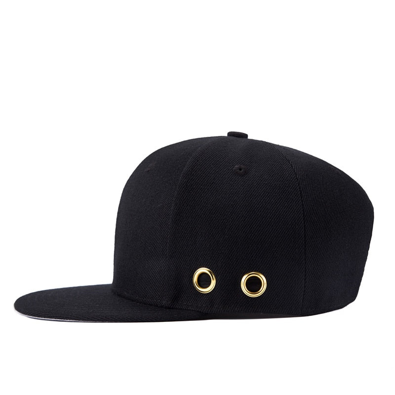 Solid Bone Snapback Caps Gorra Black Snapback Hats For Men Brand High Quality Unisex Black Hip Hop Baseball Cap