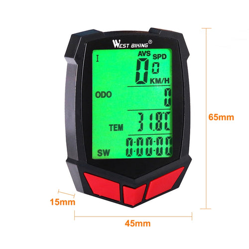 Load image into Gallery viewer, Bicycle Computer Wireless 20 Functions Speedometer Odometer Cycling Computer Wired/Wireless+ Stopwatch Bike Computer
