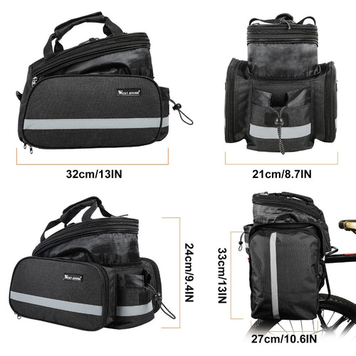 Load image into Gallery viewer, Mountain Road Bicycle Bag Bike 3 in 1 Trunk Bag Cycling Double Side Rear Rack Tail Seat Pannier Pack Luggage Carrier
