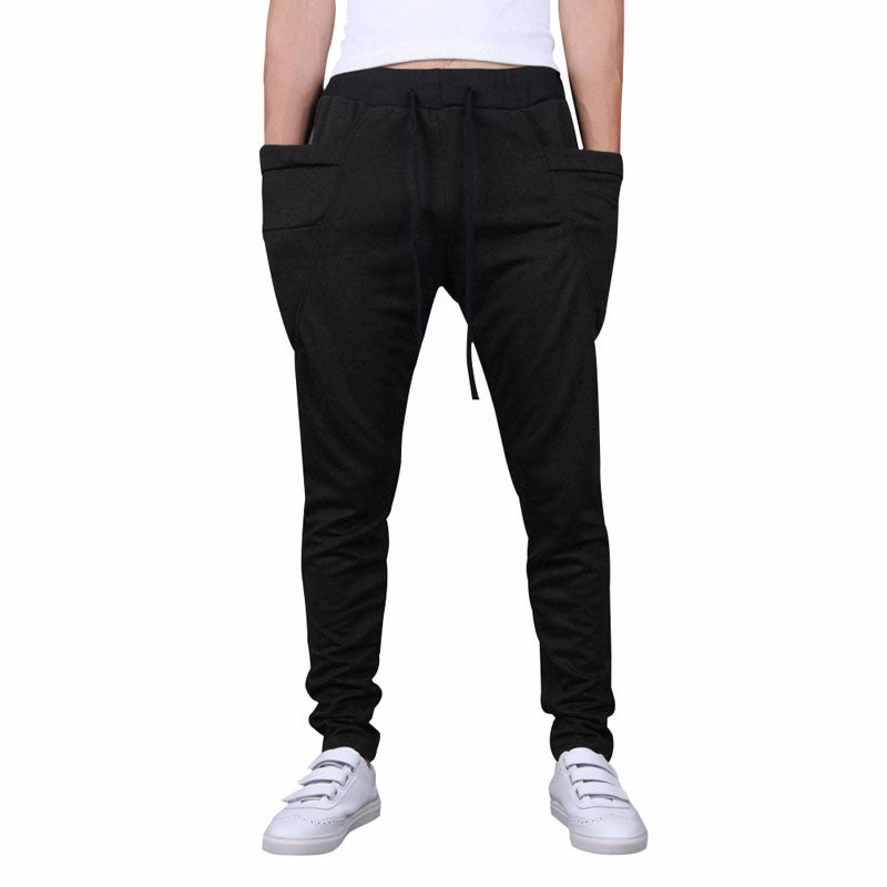 Unique Big Pocket Hip Hop Harem Pants-men-wanahavit-Black-M-wanahavit