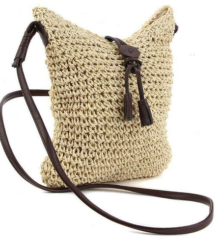 Tassel Bohemian Straw Shoulder Bag-women-wanahavit-Beige-wanahavit