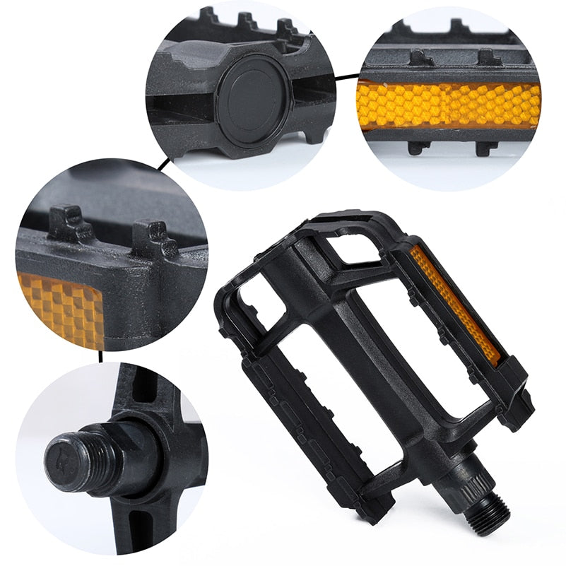 Ultralight Bicycle Pedals with Reflective Film Mountain Road Bike Anti-slip Bearing Seal Pedals Cycling Pedals