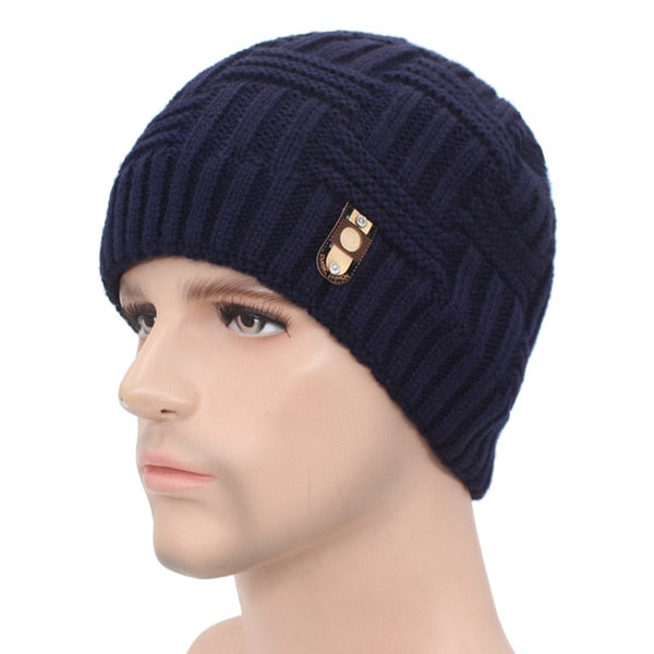 Skullies Beaines Knitted Hat Men Winter Hats For Women Men Fashion Bonnet Mask Warm Thick Fur Cap Male Beanie Hat