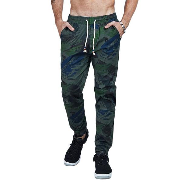 Camouflage Cotton Twill Tapered Jogger Pants-men fashion & fitness-wanahavit-DarkGreen-28-wanahavit