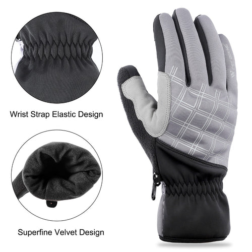 Load image into Gallery viewer, Winter Cycling Gloves Thermal Full Finger Bike Gloves Touch Screen Windproof Warm Outdoor Sports Ski Bicycle Gloves
