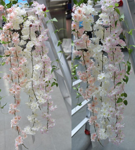 1.8m Artificial Cherry Blossom Vine-home accent-wanahavit-Light pink A-wanahavit