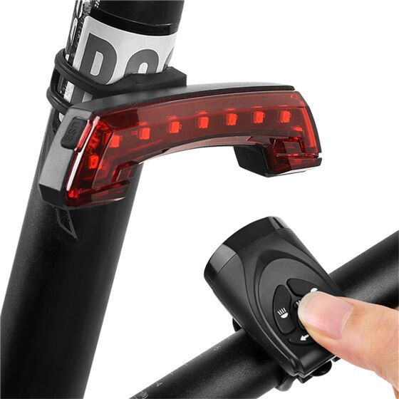 Bike Tail Light Turn Signal Warning Cycling Rear Lights Smart Wireless Remote Control Horn Light MTB Bicycle Light