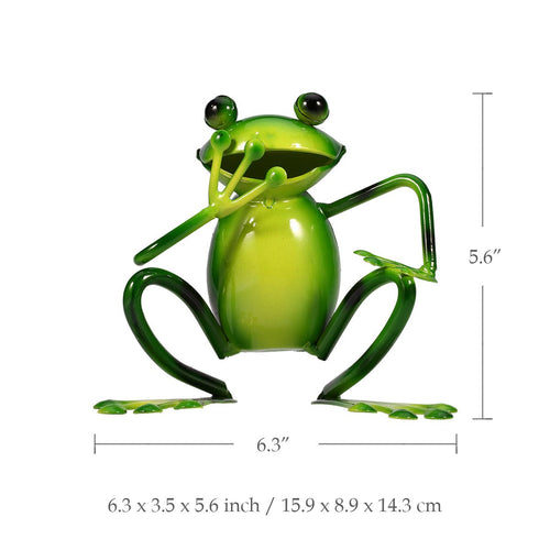Load image into Gallery viewer, 4 Style Frog Shaped Iron Figurine-home accent-wanahavit-Mouth Covered Frog-wanahavit
