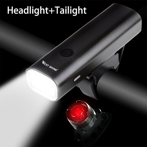 Load image into Gallery viewer, 200 Lumens Bicycle Front Light Set USB Rechargeable MTB Bike Headlight Lamp Taillight Waterproof  LED Cycling Light
