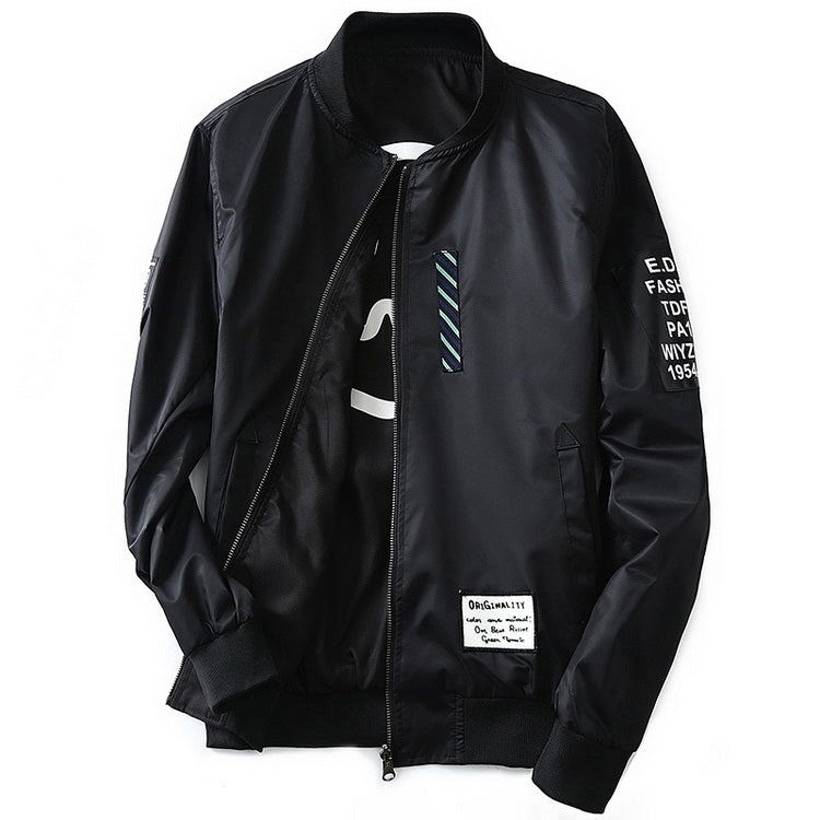 Pilot with Patches Bomber Pilot Jacket-men-wanahavit-Black-M-wanahavit